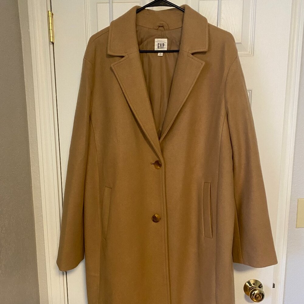 Classic Full-Length Topcoat, 2-button , Camel Brown size XL, NWOT